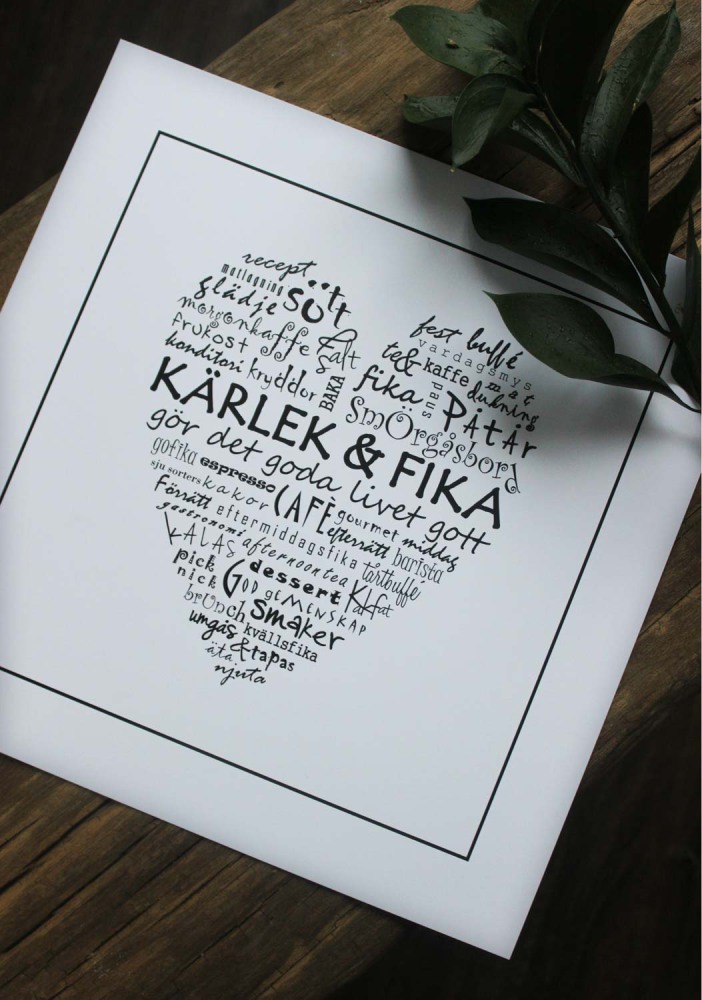 Print Kärlek & Fika från Majas lyktor säljs till förmån för Barncancerfonden